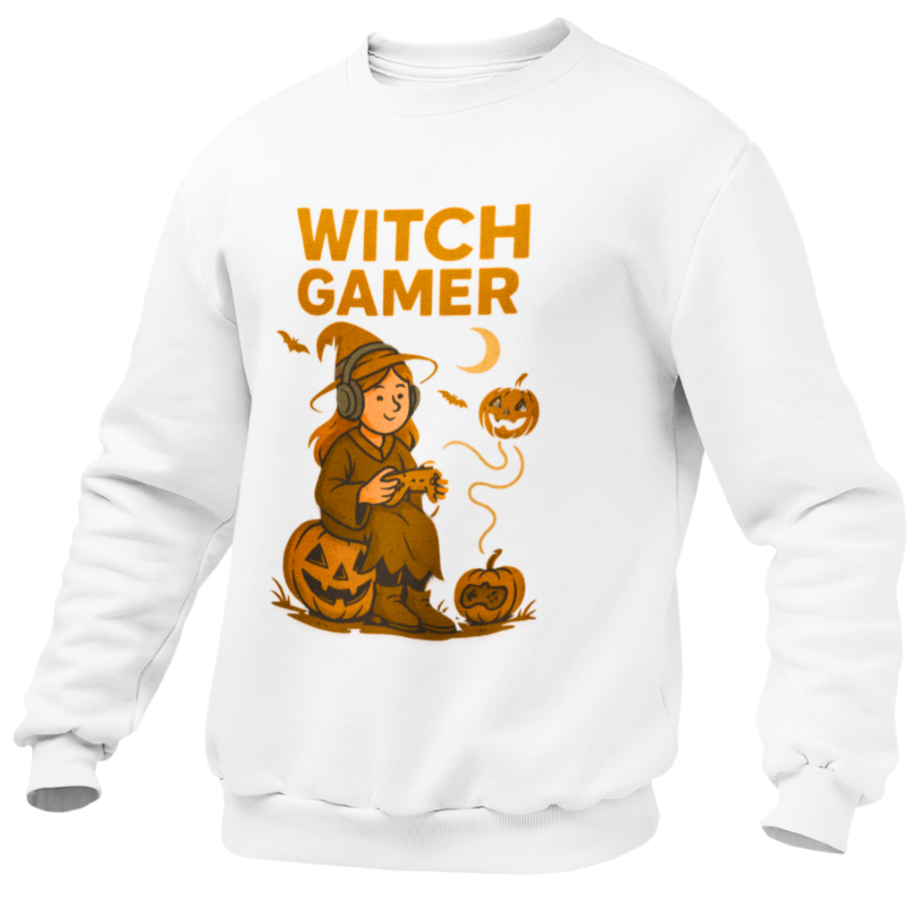 Witch Gamer Halloween Sweatshirt